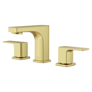 Pfirst Modern 8 in. Widespread Faucet in Brushed Gold