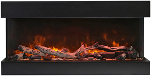 Amantii 72-TRU-VIEW-XL Tru View Deep Smart Electric - 72" Indoor / Outdoor WiFi Enabled 3 Sided Fireplace Featuring a depth of 14 1/4", MultiFunction Remote Control, Multi Speed Flame Motor, and a Selection of Media Options