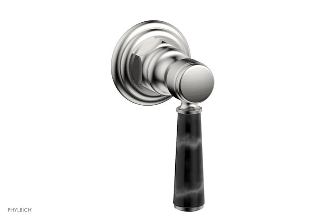 Phylrich 500-37-26DX030 HEX TRADITIONAL / HENRI Volume Control/Diverter Black Marble Lever Handle 500-37 - Satin Chrome
