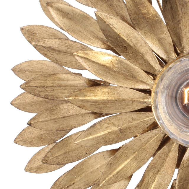 Broche 1 Light Antique Gold Sconce 500-GA