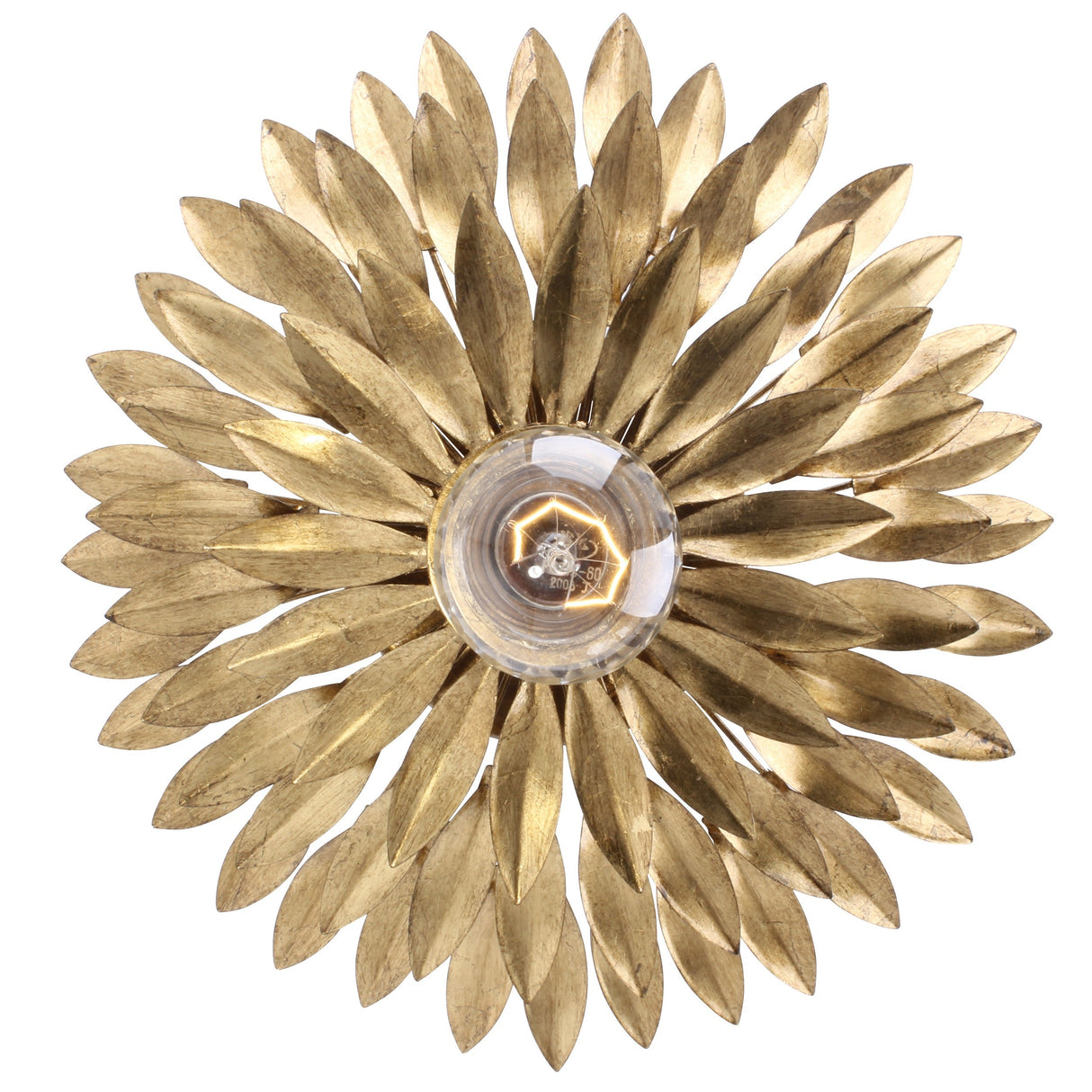 Broche 1 Light Antique Gold Sconce 500-GA