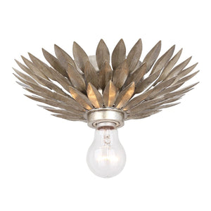 Broche 1 Light Antique Silver Flush Mount 500-SA_CEILING