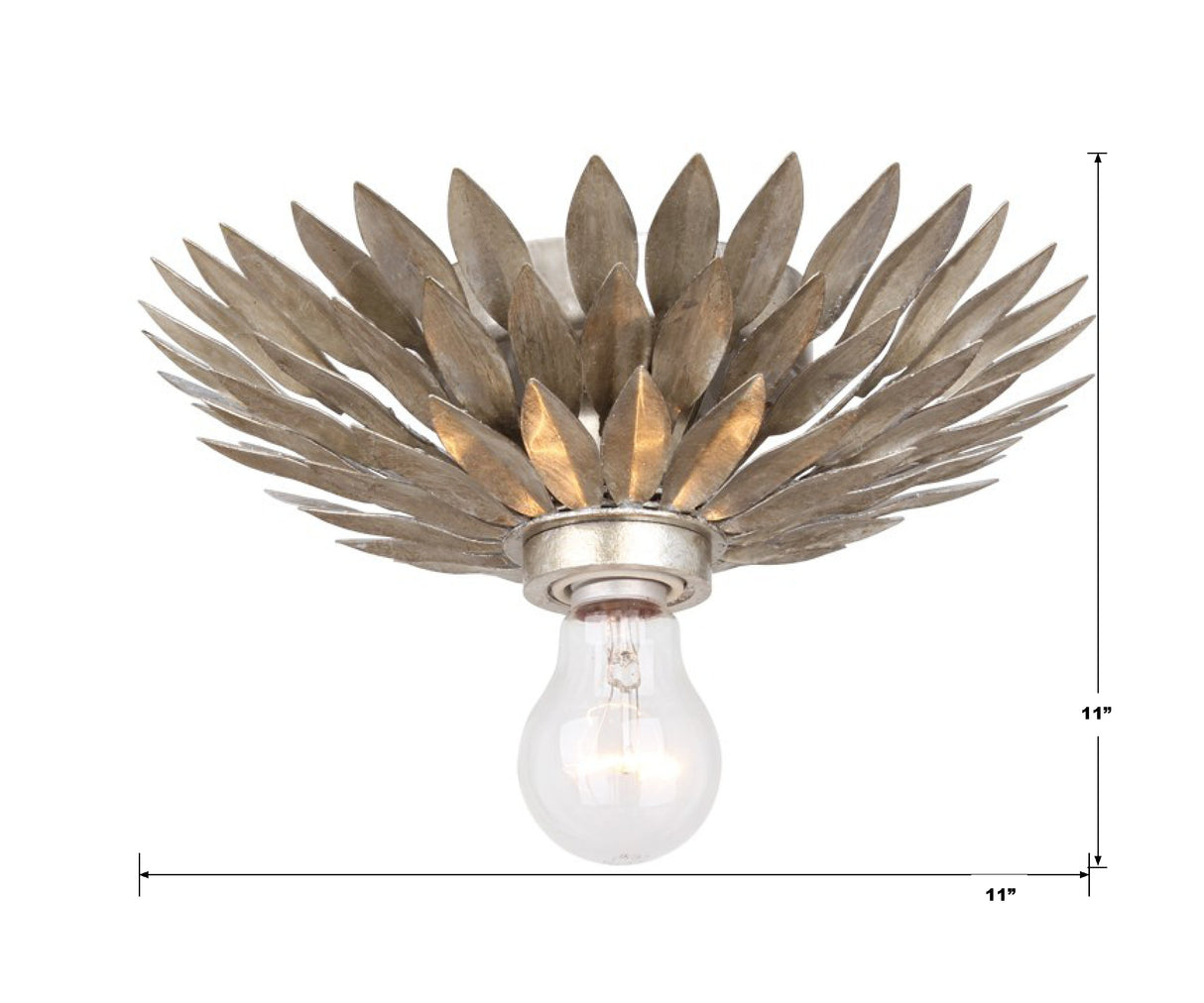 Broche 1 Light Antique Gold Flush Mount 500-GA_CEILING