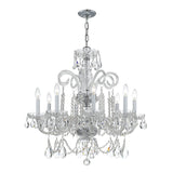 Traditional Crystal 8 Light Hand Cut Crystal Polished Chrome Chandelier 5008-CH-CL-MWP