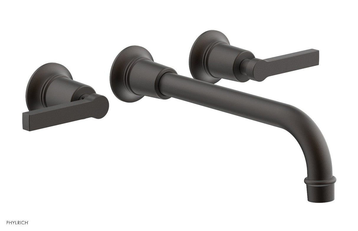 Phylrich 501-14-10-10B HEX MODERN Wall Lavatory Set 10" Spout - Lever Handles 501-14-10 - Oil Rubbed Bronze