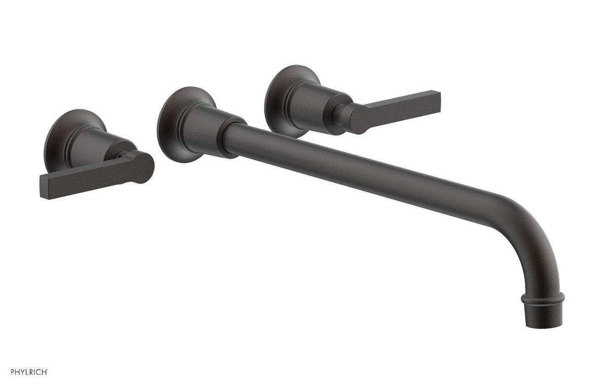 Phylrich 501-14-14-10B HEX MODERN Wall Lavatory Set 14" Spout - Lever Handles 501-14-14 - Oil Rubbed Bronze