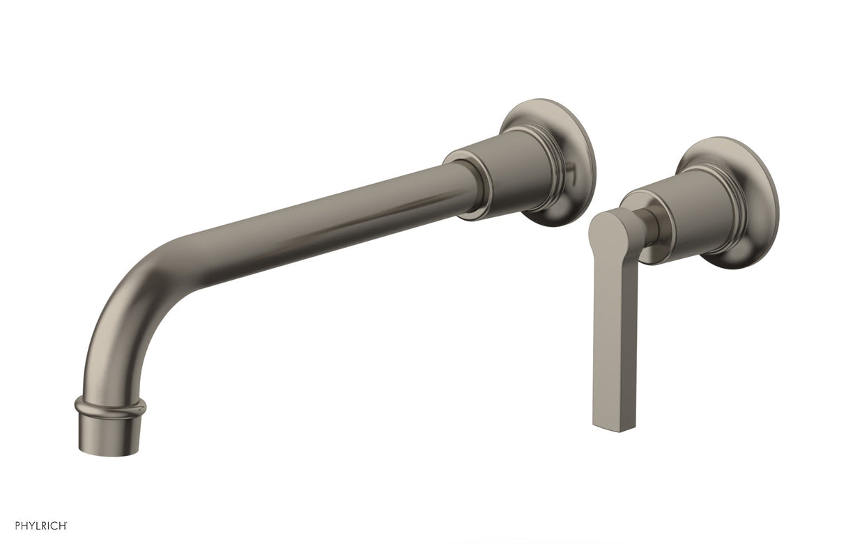 Phylrich 501-18-10-15A HEX MODERN 10" Single Handle Wall Lavatory Set - Lever Handle 501-18-10 - Pewter