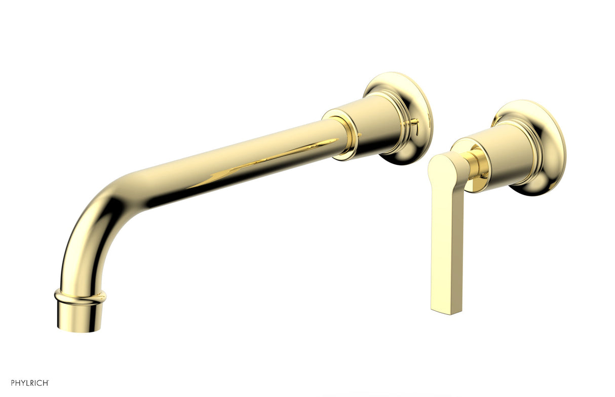 Phylrich 501-18-10-003 HEX MODERN 10" Single Handle Wall Lavatory Set - Lever Handle 501-18-10 - Polished Brass