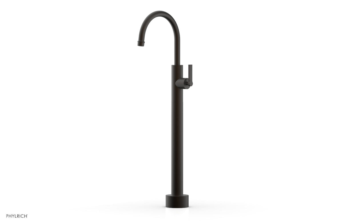 Phylrich 501-47-04-10B HEX MODERN Low Floor Mount Tub Filler - Lever Handle  501-47-04 - Oil Rubbed Bronze