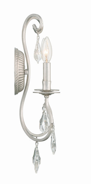 Ashton 2 Light Hand Cut Crystal Olde Silver Sconce 5012-OS-CL-MWP