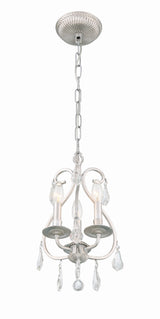 Ashton 3 Light Hand Cut Crystal Olde Silver Mini Chandelier 5013-OS-CL-MWP