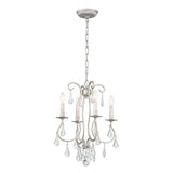 Ashton 4 Light Hand Cut Crystal Olde Silver Mini Chandelier 5014-OS-CL-MWP