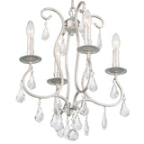 Ashton 4 Light Hand Cut Crystal Olde Silver Mini Chandelier 5014-OS-CL-MWP