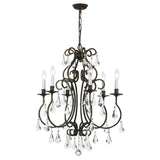 Ashton 6 Light Hand Cut Crystal Olde Silver Chandelier 5016-OS-CL-MWP