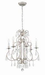 Ashton 6 Light Hand Cut Crystal Olde Silver Chandelier 5016-OS-CL-MWP