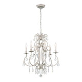 Ashton 6 Light Swarovski Strass Crystal Olde Silver Chandelier 5016-OS-CL-S