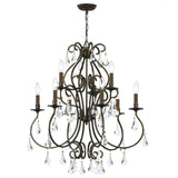 Ashton 9 Light Hand Cut Crystal English Bronze Chandelier 5019-EB-CL-MWP