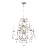 Ashton 9 Light Hand Cut Crystal Olde Silver Chandelier 5019-OS-CL-MWP