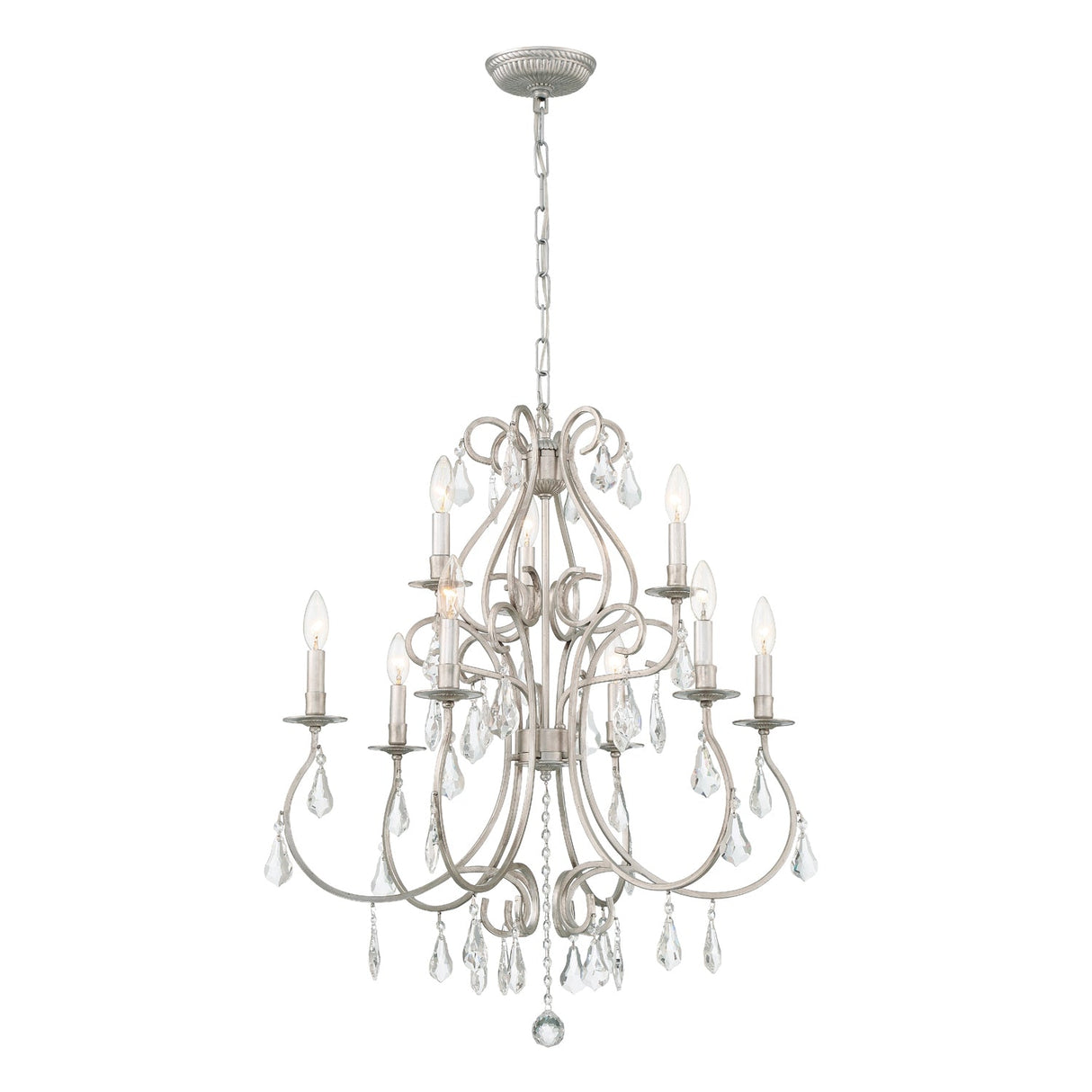 Ashton 9 Light Hand Cut Crystal English Bronze Chandelier 5019-EB-CL-MWP