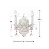 Paris Market 2 Light Clear Crystal Antique White Sconce 5022-AW-CL-MWP