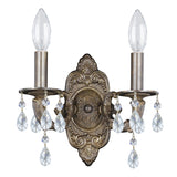 Paris Market 2 Light Clear Crystal Venetian Bronze Sconce 5022-VB-CL-MWP