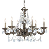 Paris Market 6 Light Clear Italian Crystal Antique White Chandelier 5026-AW-CL-I