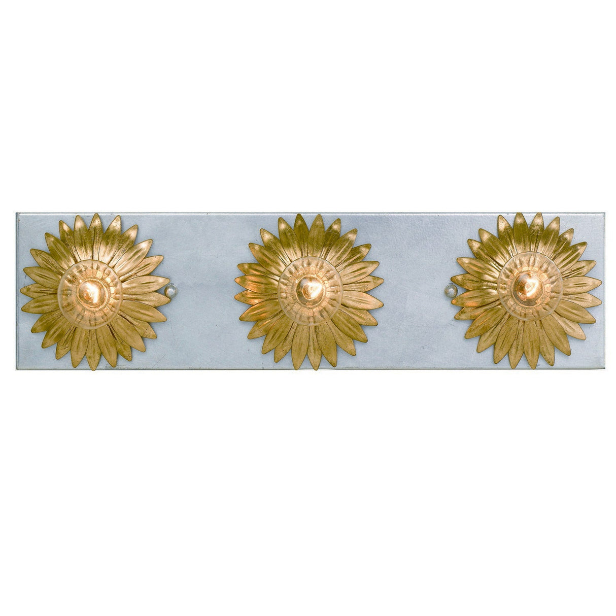 Broche 3 Light Antique Gold + Antique Silver Bathroom Vanity 503-GA-SA