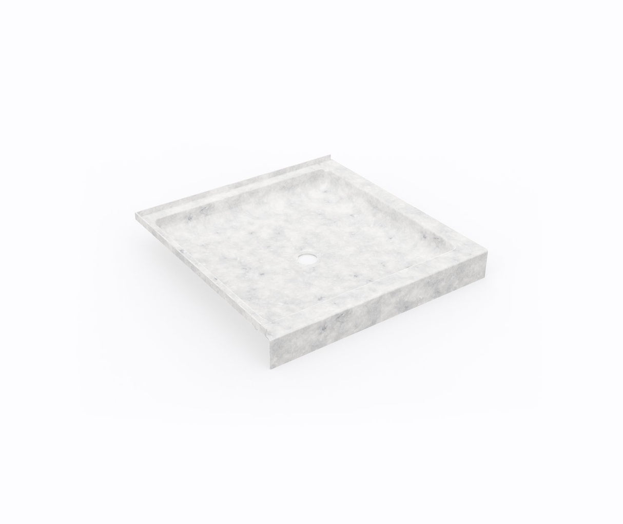 Swanstone SS-36DTF 36 x 36 Swanstone Corner Shower Pan with Center Drain in Ice SD03636MD.130