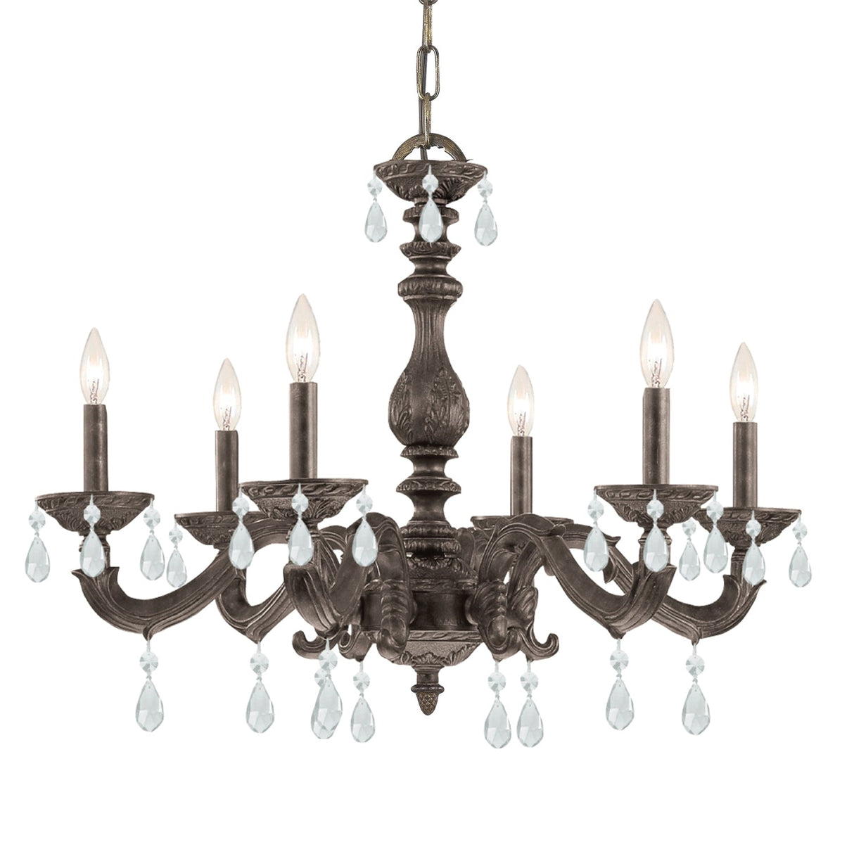 Paris Market 6 Light Clear Crystal Venetian Bronze Chandelier 5036-VB-CL-MWP