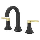 Vaneri 8"-20" Widespread Lavatory Faucet in Matte Black and Brushed Gold
