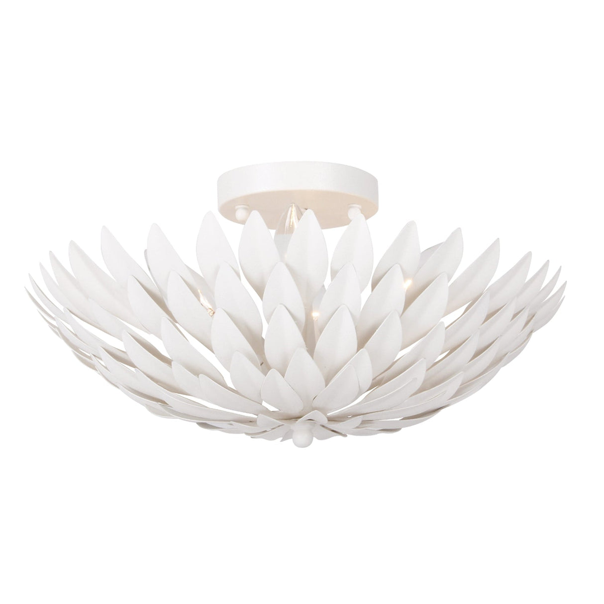 Broche 4 Light Antique Gold Semi Flush Mount 505-GA