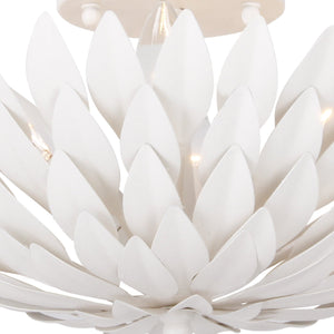 Broche 4 Light Antique Gold Semi Flush Mount 505-GA