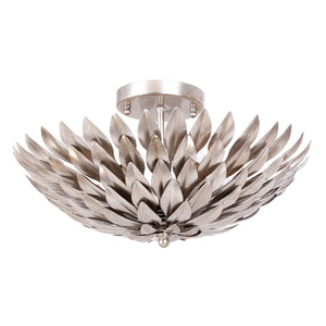 Broche 4 Light Antique Gold Semi Flush Mount 505-GA