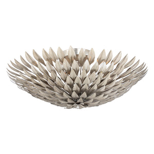 Broche 6 Light Antique Silver Flush Mount 507-SA