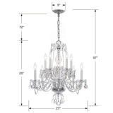 Traditional Crystal 10 Light Swarovski Strass Crystal Polished Chrome Chandelier 5080-CH-CL-S