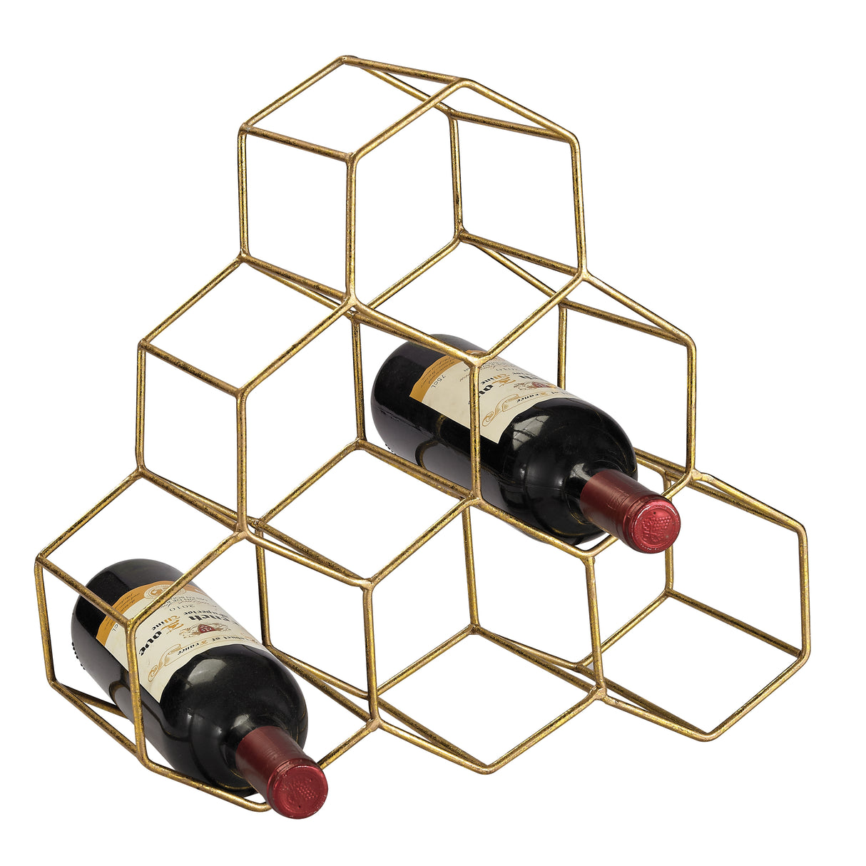 Elk 51-026 Angular Study Wine Rack - Gold