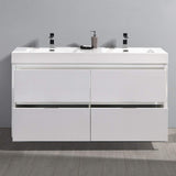 Fresca FCB8460GO-D-I Fresca Valencia 60" Gray Oak Free Standing Double Sink Modern Bathroom Vanity