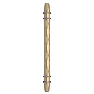 Amerock Cabinet Pull Golden Champagne/Black Chrome 6-5/16 inch (160 mm) Center-to-Center London 1 Pack Drawer Pull Drawer Handle Cabinet Hardware