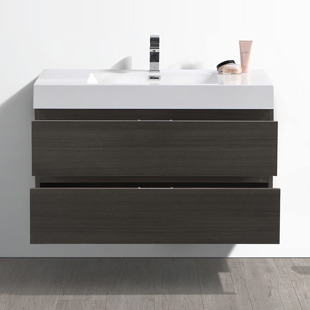 Fresca FCB8342GO-I Fresca Valencia 40" Gray Oak Wall Hung Modern Bathroom Vanity