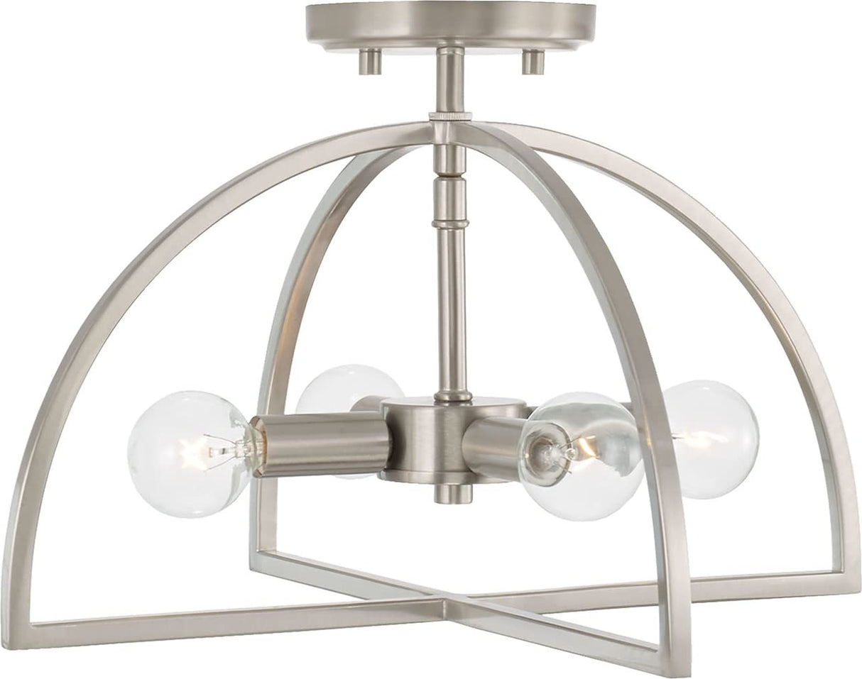 Capital Lighting 248841BN Lawson 4 Light Dual Mount Semi-Flush/Pendant Brushed Nickel