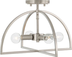 Capital Lighting 248841BN Lawson 4 Light Dual Mount Semi-Flush/Pendant Brushed Nickel