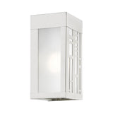 Livex Lighting 22971-91 Malmo - 1 Light Small Outdoor ADA Wall Sconce in Modern Style-8.5 Inches Tall and 4.5 Inches Wide, Finish Color: Brushed Nickel