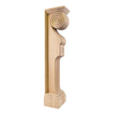 Hardware Resources FCOR4-RW 7-1/2" W x 8" D x 36" H Rubberwood English Romanesque Fireplace Corbel
