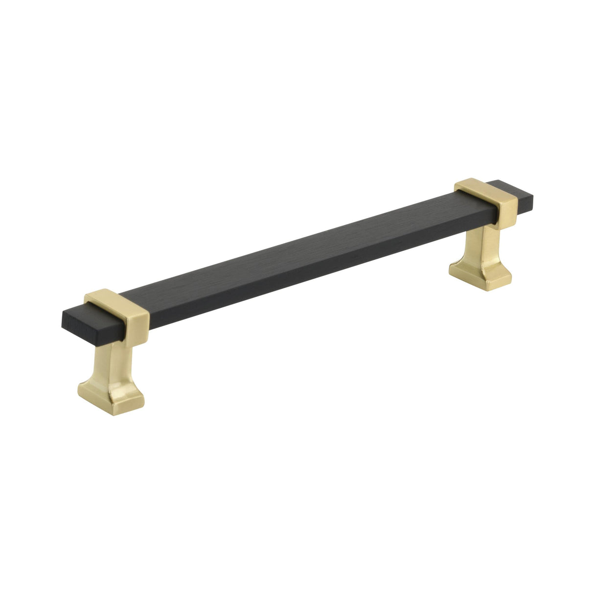 Amerock Cabinet Pull Brushed Matte Black/Brushed Gold 6-5/16 inch (160 mm) Center to Center Overton 1 Pack Drawer Pull Drawer Handle Cabinet Hardware