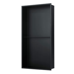 PULSE ShowerSpas NI-1224V-MB Niche in Matte Black, 12" x 24"
