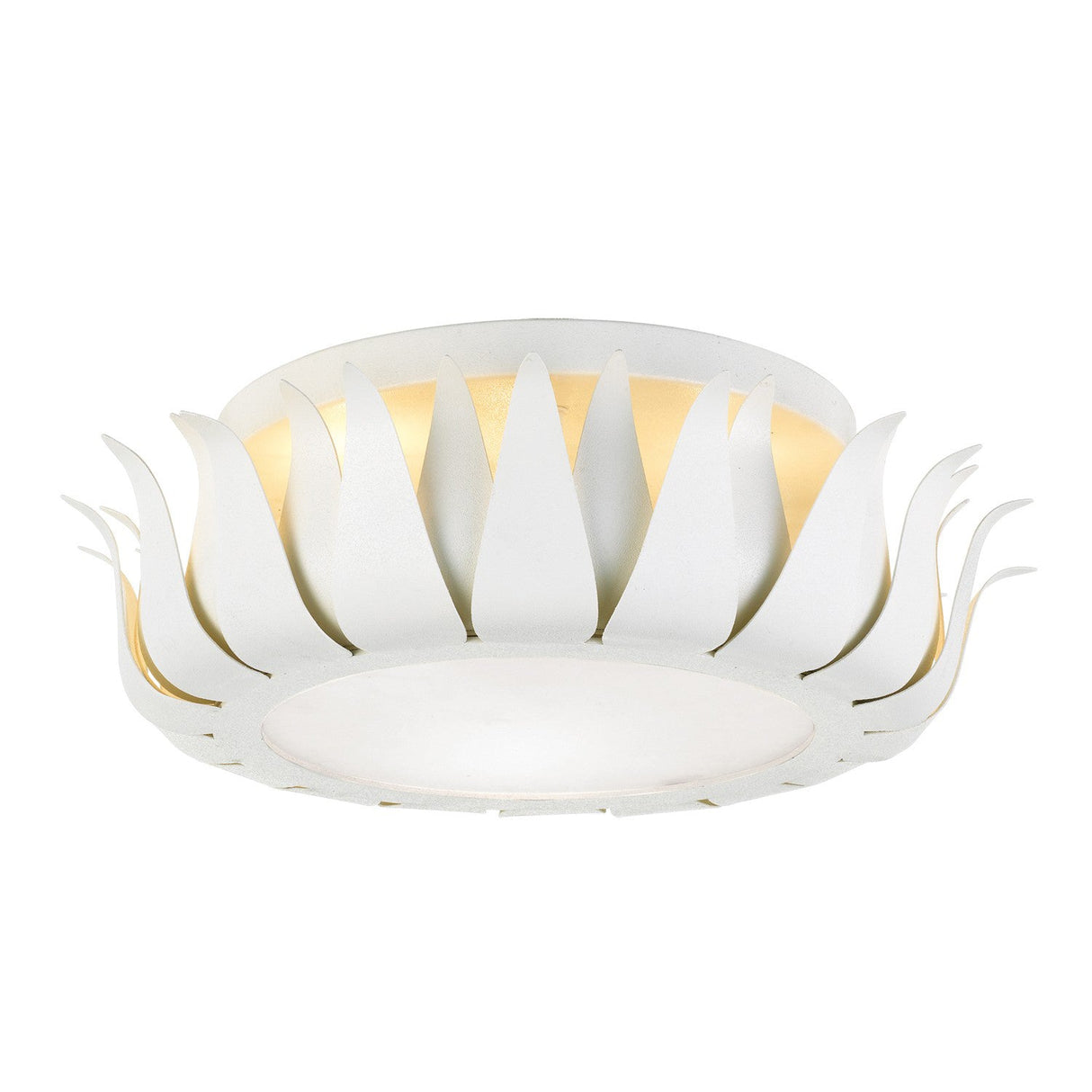 Broche 3 Light Antique Gold Flush Mount 510-GA