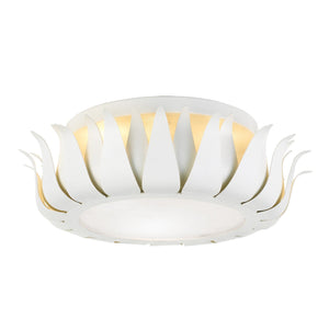 Broche 3 Light Antique Gold Flush Mount 510-GA