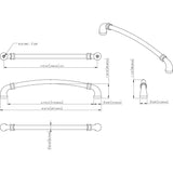 Jeffrey Alexander 445-192PC 192 mm Center-to-Center Polished Chrome Marie Cabinet Pull