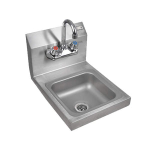 John Boos PBHS-W-0909-P Pro-Bowl Wall Mount Hand Sink with 9"W x 9" Front to Back 5" Deep Bowl & Splash Faucet