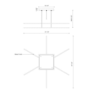 Kuzco MP18203-BK VEGA MINOR 3 Head MP Black 120V TRIAC/ELV LED 3000K 90CRI 69W